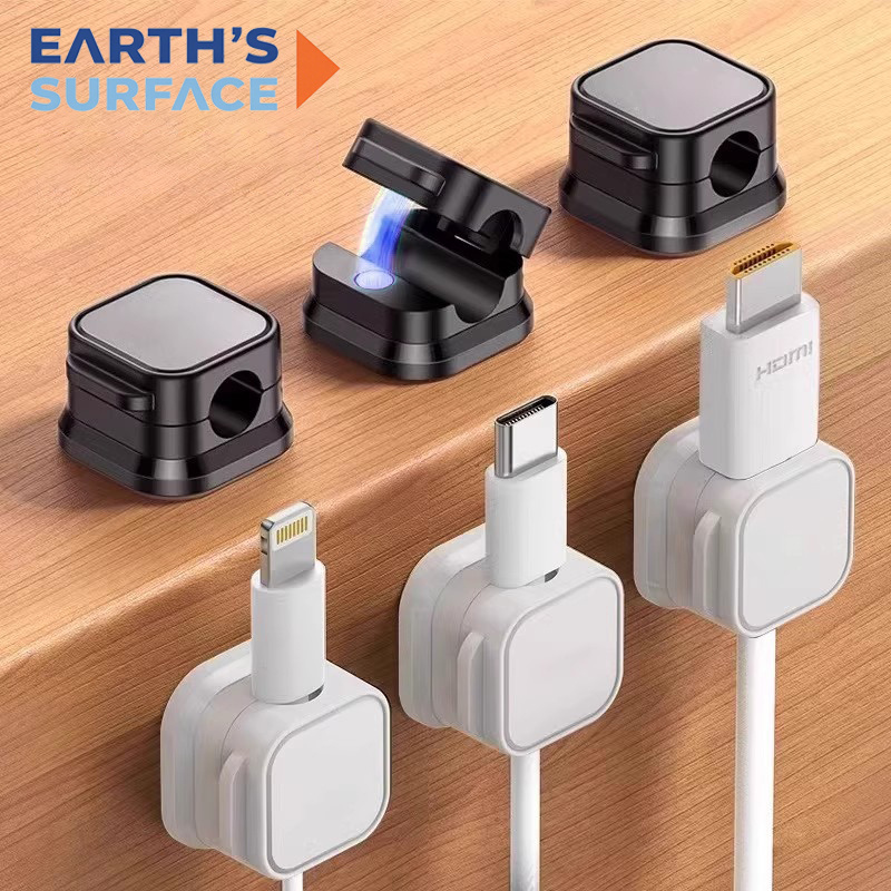 Desk Cable Organizer - Magnetic Cable Clip Winder Holder Adhesive
