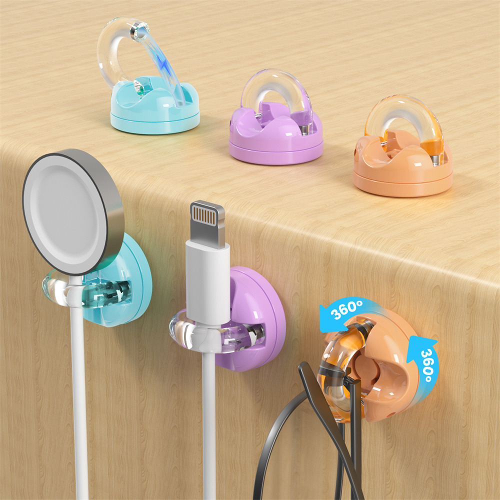 Desk Cable Organizer - 6 Pack Magnetic Data Cable Organizer