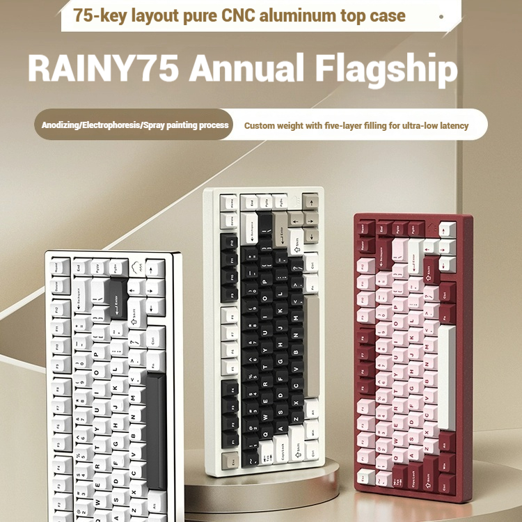 Pc Gaming Keyboards - Wireless Bluetooth RAINY75 Customized Gaming Keyboard