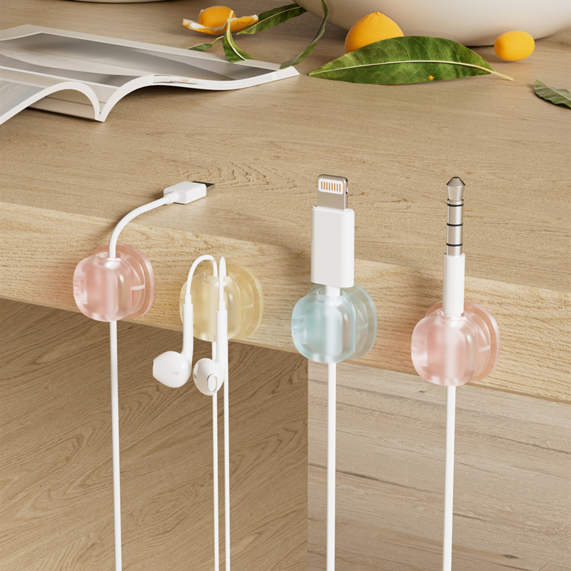 3 Transparent Color Magnetic C - Desk Cable Organizer 评论和价格
