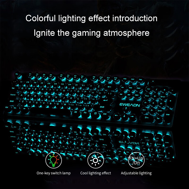 EWEADN Typewriter Gaming Keybo - Pc Gaming Keyboards 评论和价格