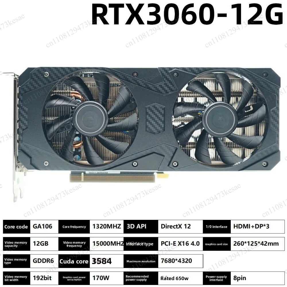 RTX 3060 12G GDDR6 Graphics Ca - Pc Gaming Rtx 3060 评论和价格