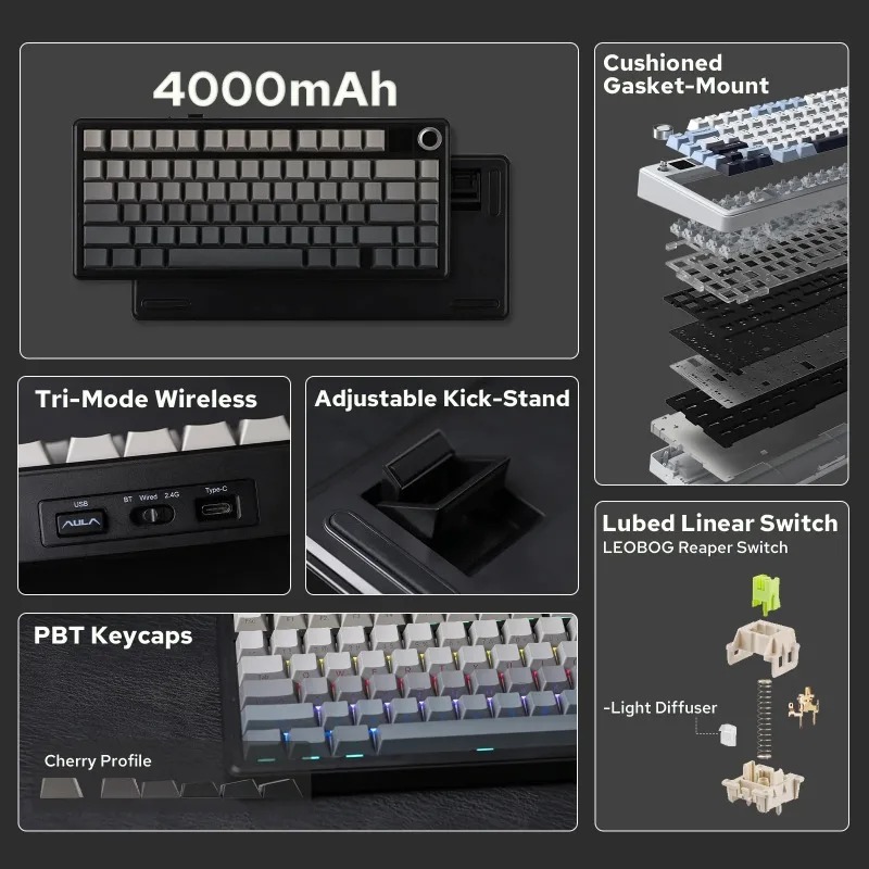 AULA F75 Max Mechanical Keyboa - Pc Gaming Keyboards 评论和价格