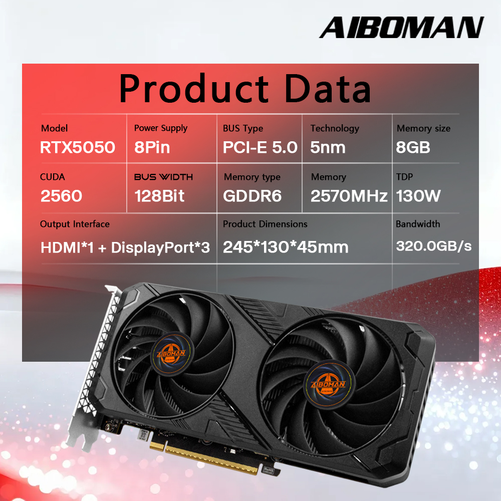 AIBOMAN RTX5050 8GB Graphics C - Pc Gaming Nvidia 评论和价格