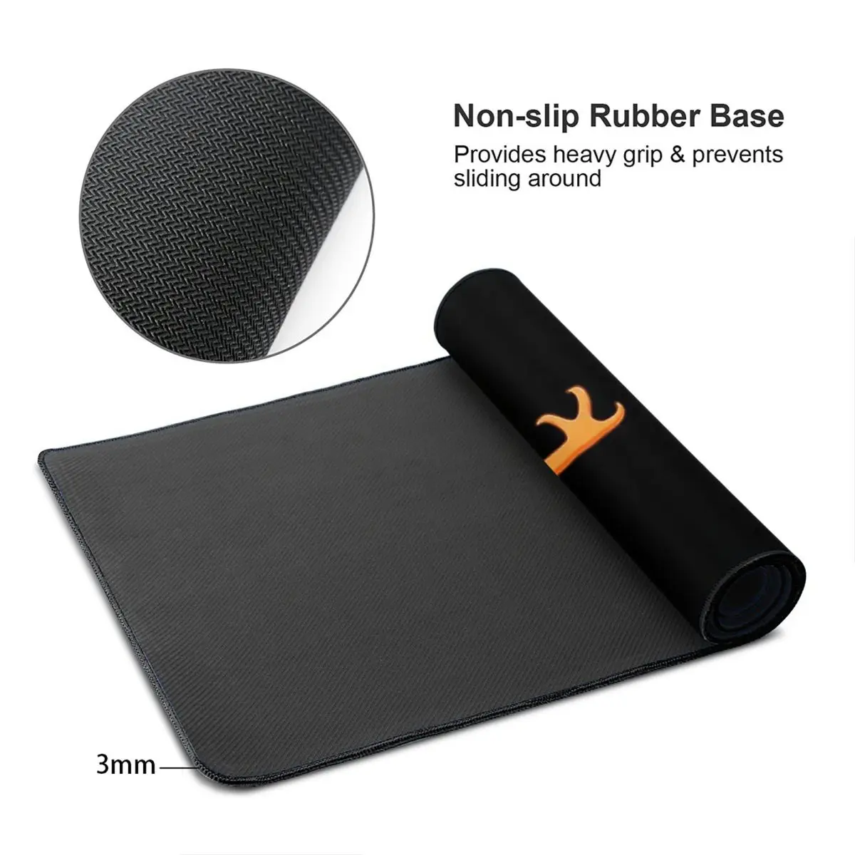 Large Mouse Pad Orange Rainbow - Pc Gaming Orange 评论和价格