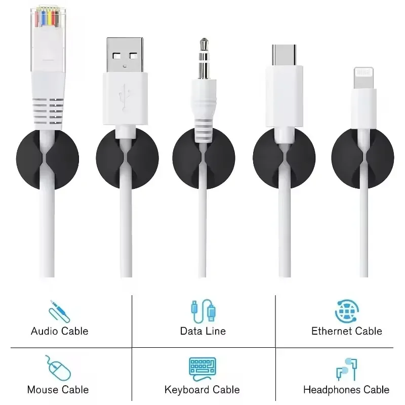5/50Pcs Desktop Wall Cable Cli - Desk Cable Organizer 评论和价格