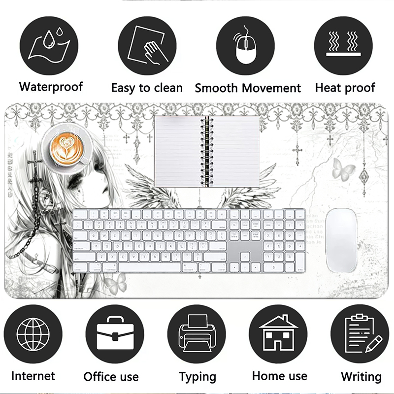 Leather Mousepad Black White A - Pc Gaming Keyboards 评论和价格